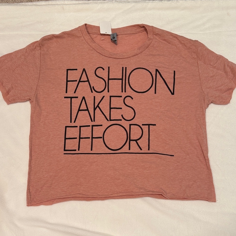 Next Level Apparel Women's Tee in Coral with Bold Print